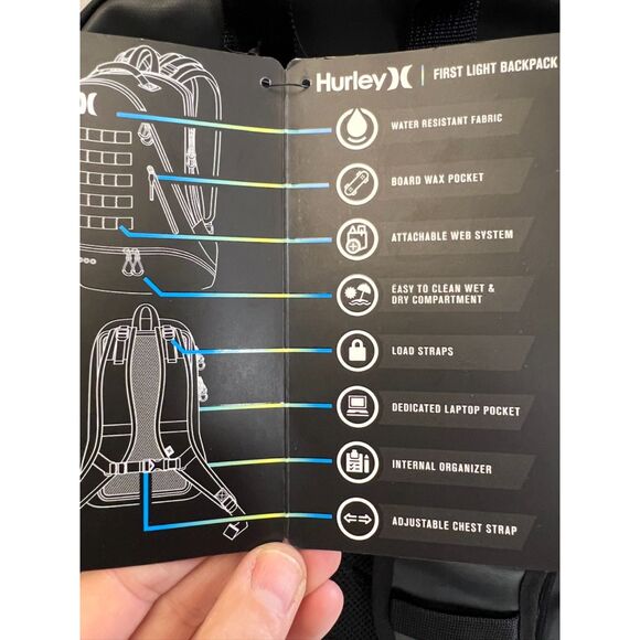 NWT Hurley First Light backpack - Picture 8 of 15